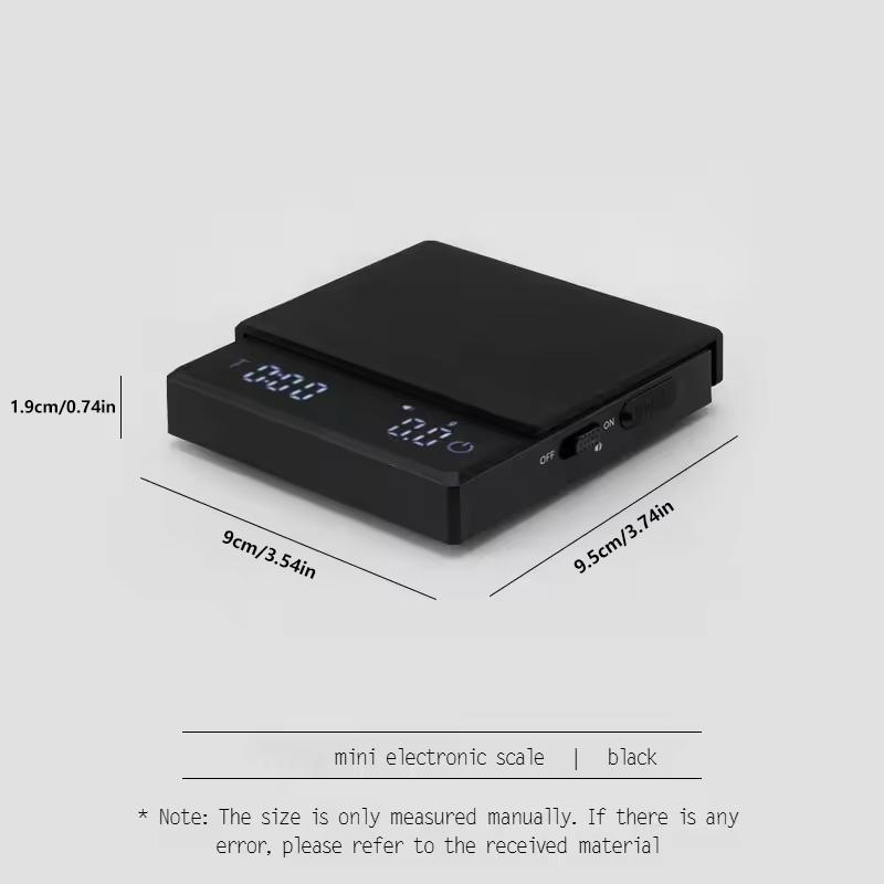 Новые Индивидуальные Черные USB Кухонные Весы Мини Ультратонкие Цифровые Весы для Кофе с Таймером
