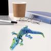 3D Printed Skeleton Crocodile Figurine Movable Joints Bone Crocodile Figure Articulated Animal Model Toy Home Office Desktop Decoration Ornament