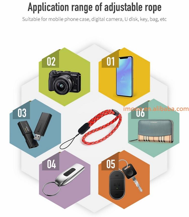Factory Price Adjustable Mobile Phone Wrist Straps Factory USB Gadget Key Chain Anti Lost Rope Cord Hand Lanyard