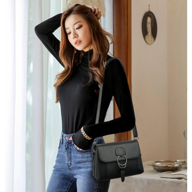 Mom Bag Soft Womens Leather Bag 2023 Korean Crossbody Bag Leather Texture Ladies Shoulder Bag