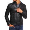 Men's Genuine Lambskin Black Leather Jacket Stylish Motorcycle Bomber Biker Outerwear MJ 219