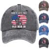 Women Men Adult Washed Printed Baseball Cap Washed Cotton Daddy Hat