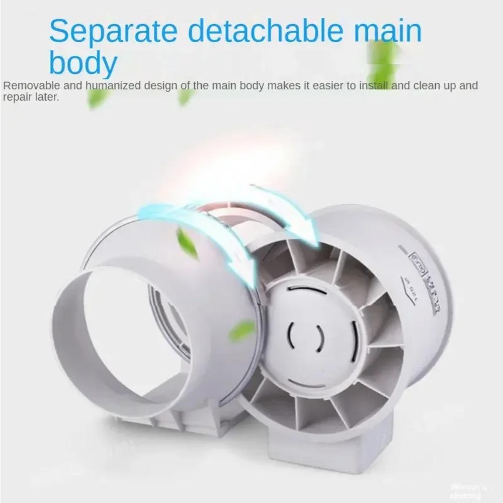 3/4/5 Inch Exhaust Fan Home Silent Inline Pipe Duct Fan Bathroom 220V Extractor Ventilation Kitchen Toilet Wall Air Cleaning