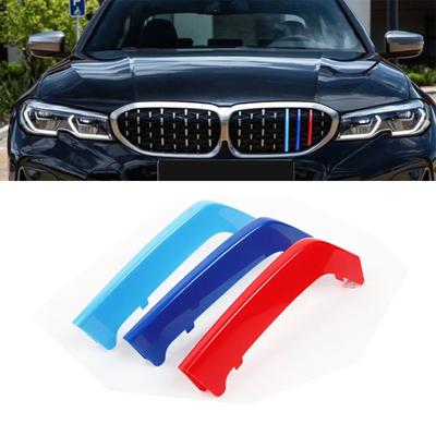 3 шт. автомобильный 3D M Стайлинг, накладка на переднюю решетку бампера, полоски, наклейки, чехол для BMW 3 серии E36 E46 E90 F30 F34 G20 M340i