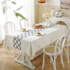 Полый крест с кисточками Однотонный Тканевая скатерть для обеденного стола Однотонная полосатая тканевая накидка Украшение стола Таблица