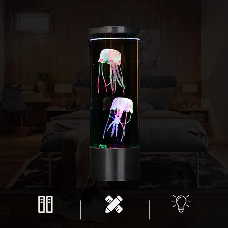 Медуза Аквариум Океан Светодиодный светильник для водного настроения Настольная расслабляющая лампа
