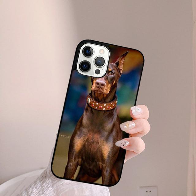 МИЛЫЙ ДОБЕРМАН ПОРОДА СОБАК чехол для телефона Cover For iPhone 17 Air 16 15 14 Plus apple 16 11 12 13 Pro Max coque