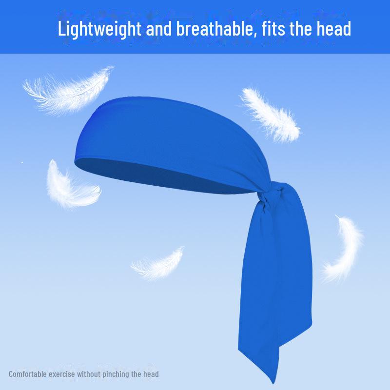 Летняя быстросохнущая теннисная повязка на голову Ice Silk и регулируемый пояс для защиты от пота для велоспорта и спорта