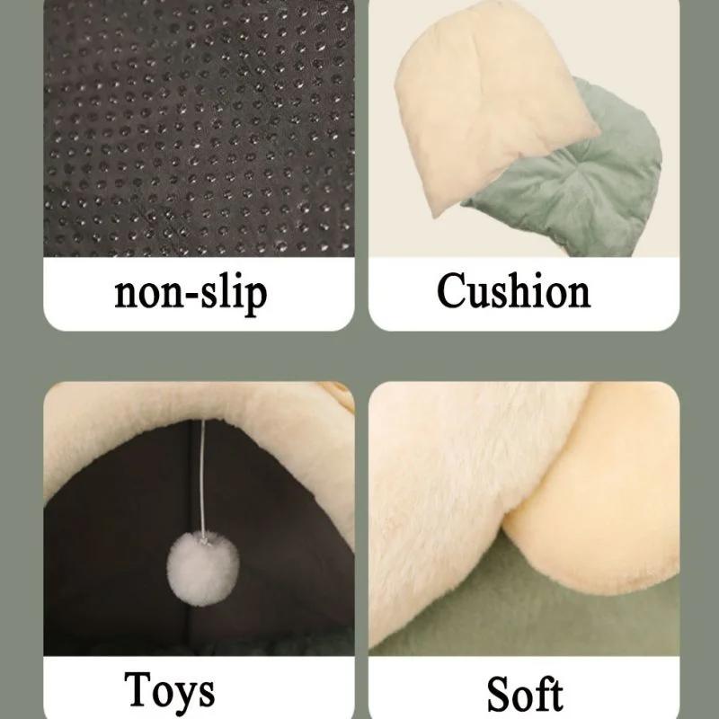 Кровать для кошки, домик для кошки, для дома или улицы, палатка для кошки, очень мягкая, для маленьких собак, коврик, сумка для моющихся кошек, пещера, домик для домашних животных