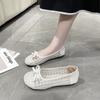2024 Hot Sale Mesh Loafers Summer Breath Women's Flat Shoes Casual Round Toe Slip On Flats Sweet Bowknot Ladies Shoes Zapatos