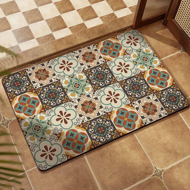 Diatom Mud Door Floor Mat French Retro Scrubbable Absorbent Mat Toilet Non-slip Foot Mat Toilet Door Mat