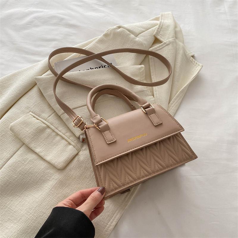 Stylish 2024 Spring Korean Vintage Casual Handbag In Black Khaki Orange Green And Pink Colors