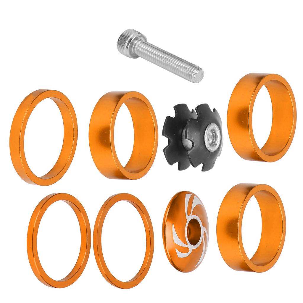 6Pcs Bike Headset Spacer Aluminium Alloy   Handlebar Stem Spacers for Mountain Bike