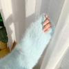 Свитера из искусственной норки с v-образным вырезом, женские утолщенные вязаные пуловеры, женские осенне-зимние теплые однотонные свободные повседневные джемперы