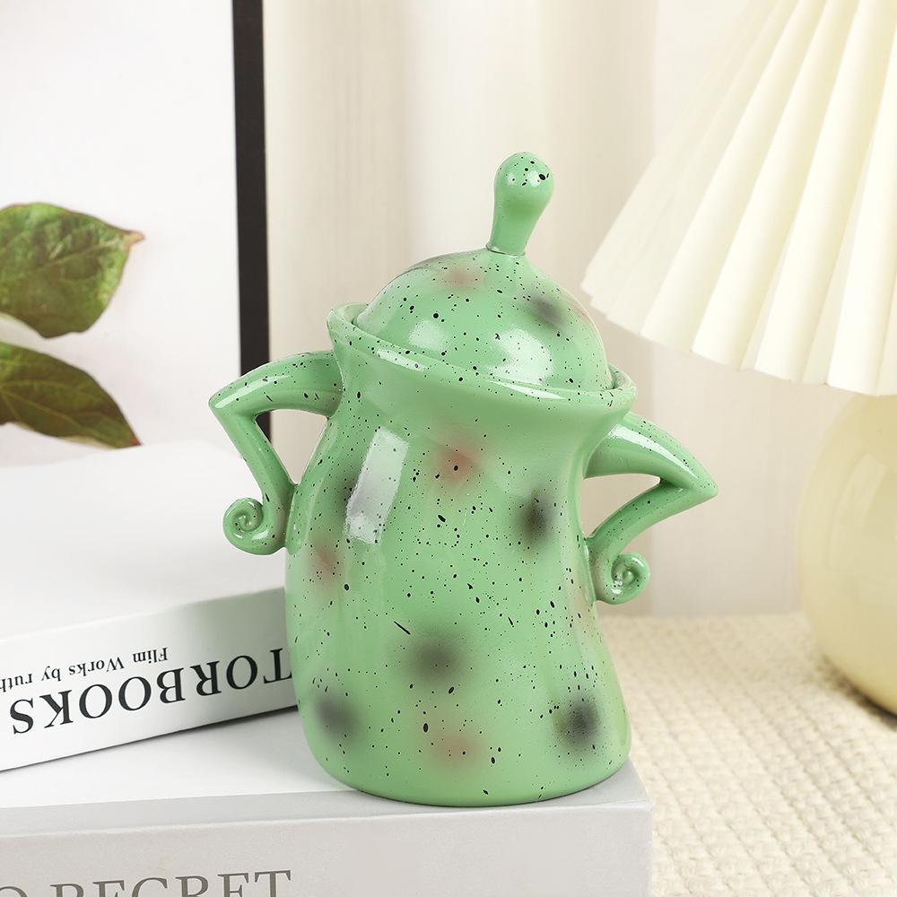 Funny Cup Personality Cross Waist Jar Creative Art Resin Parody Cup Home Decor Desktop Cup Ornament Storage Canisters With Lids