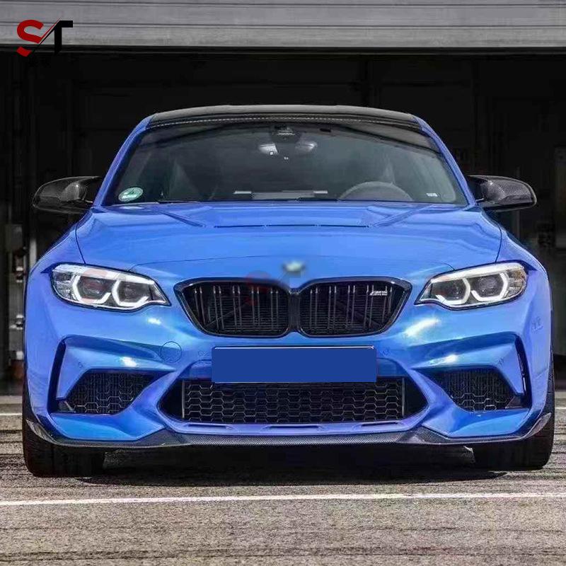 Передний сплиттер-диффузор в стиле CS из углеродного волокна для BMW M3 F87, комплект обвеса