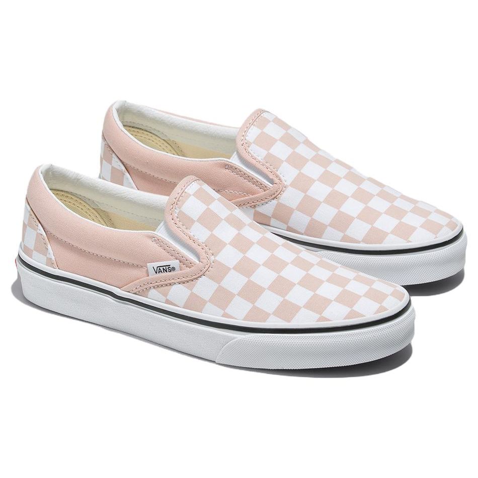 Vans Classic Slip-On Low Top Skate Shoes Unisex Sneakers Pink White VN000BVZBQL