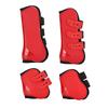 A Set of Fore Hind Leg Boots Adjustable Leg Guard Protector Horse Riding EquipmentRed L