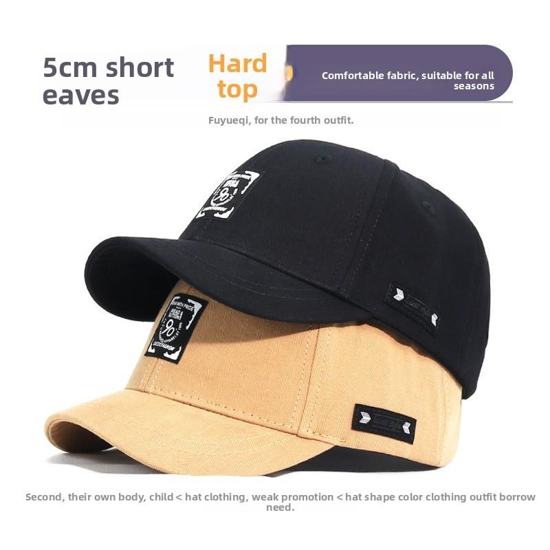Cotton Letter Embroidery Baseball Cap With Short Brim For Men And Women 2024 Spring Fashion