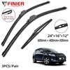 3PCS Wiper Blades For TOYOTA RAV4 XA30 2005-2012 24" 16" 12" Fit Front Windshield Windscreen Window Brushes Cutter Accessories 2008 2009 2010 2011