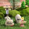 Succulents Bonsai Mini Road Sign Simulation stone signpost Welcome Stake Figurine Fairy Garden