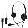 H360DRJ9MV RJ9 Office Headset Binaural Telephone Headset with Adjustable Speaker Volume and