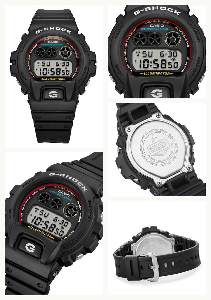 Casio Культовые стили Черные часы G-Shock DW-6900RL-1JF Мужские