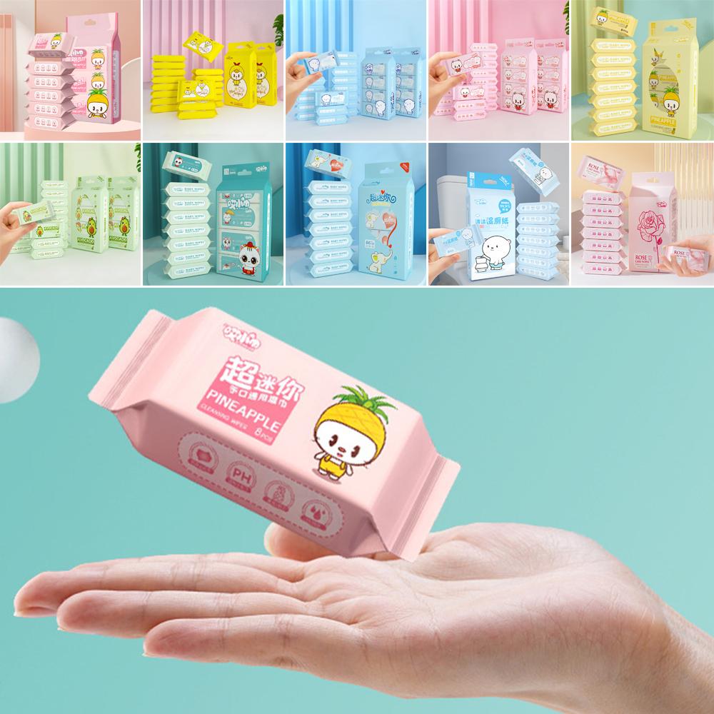 Large Pack Baby Wet Wipes Soft Mini Portable Wipes New Freshing Cleaning Wipes Babies