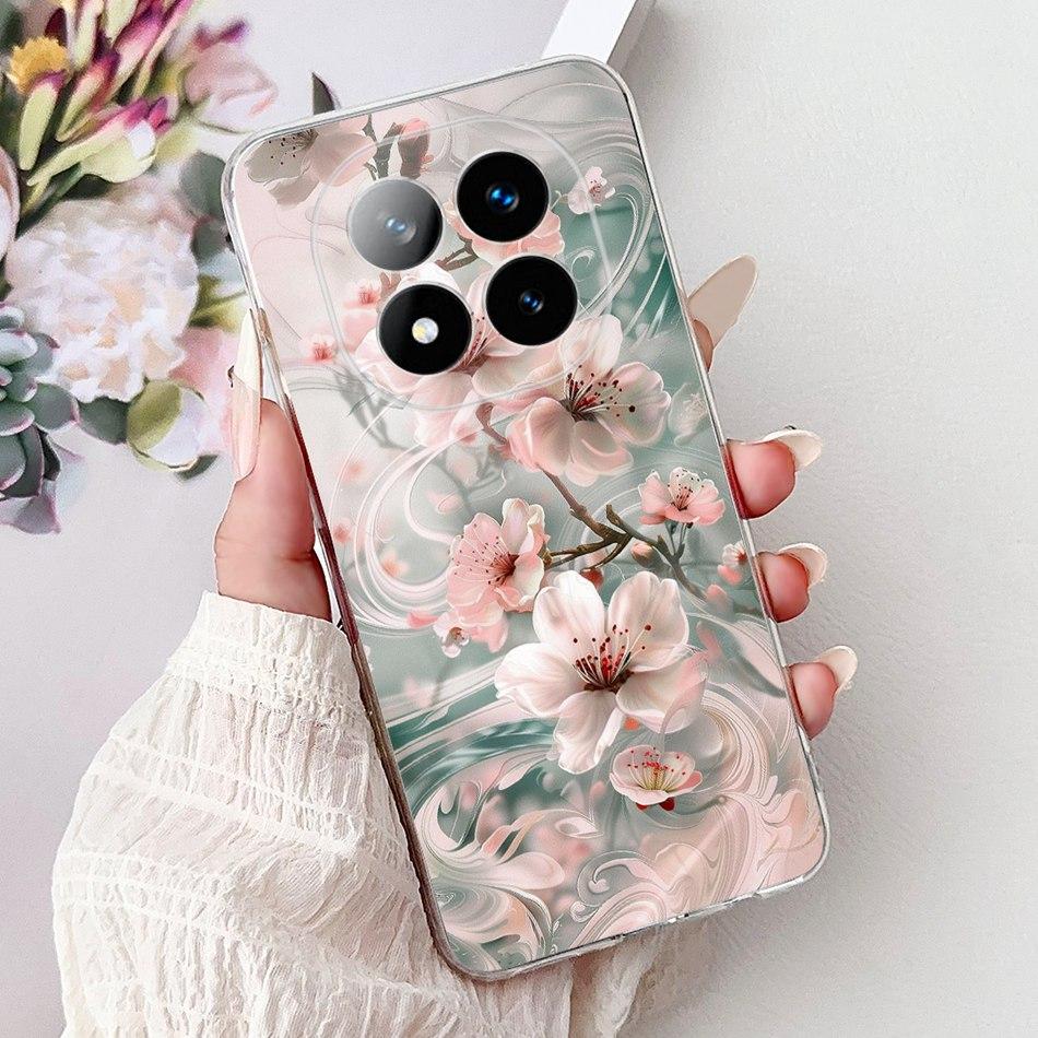 For Xiaomi Redmi Note 14 Pro+ Elegant Floral Butterfly Phone Case For Redmi Note14 Pro Plus 5G Soft Silicone TPU Cases