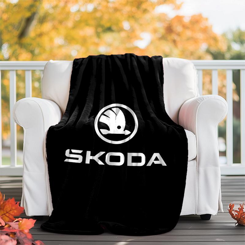 skoda Flannel Blanket Soft All-Season Throw, Design for Camping, Car Travel, Hiking Sofa, Bed, Office Perfect Gift for Parties