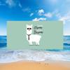 Cute Llama Alpaca Pattern Beach Towel Cartoon Animal Bath Towel for Sport Camping Yoga Surf Microfiber Quick Dry Swimming Cover