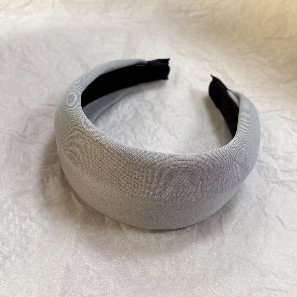 Серая вязаная повязка на голову Yi Mengling: Стильный, широкий, фитнес-аксессуар для волос для женщин