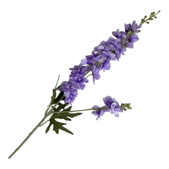 Simulated Hyacinth Silk Delphinium Flowers Realistic Texture Iron Wire Stems Fake Flower