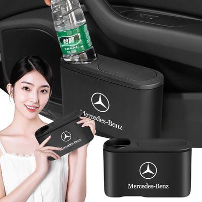 Новый Подвесной Автомобильный Мусорный Бак Эмблема Автомобиля Коробка для Мусора Аксессуары Для Mercedes Benz AMG W205 W204 W203 W211 GLC GLE CLA W212 W213 W201 W210 W124