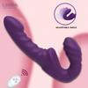 Strapless Strap-on Dildo Vibrator with Remote Control For Women Lesbian Couples G-Spot Double-Ended Adult Sex Toys with 10 Modes