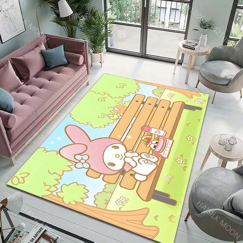 15 Размеров Японский Ковер My Melody для Гостиной Детской Спальни Коврик Под Диван Придверный Коврик Напольный Ковер Домашний Декор Противоскользящий Коврик