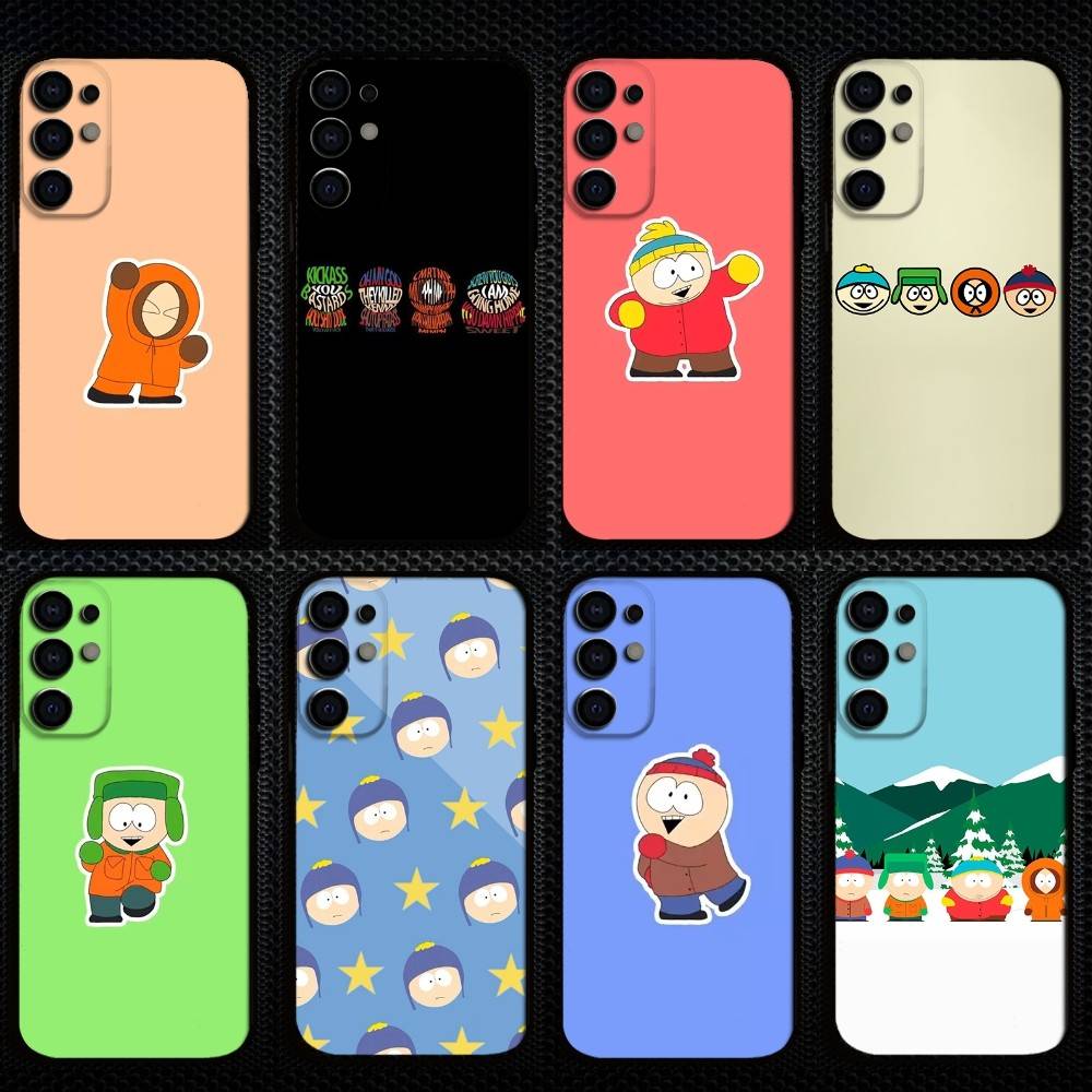 s-S-Southparks Cartoon Phone Case For Samsung S25,S24,S23,S22,S21,S20,Plus,Fe,Lite,Others Black Cover