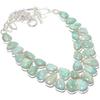 Amazonite Gemstone Handmade 925 Silver Jewelry Necklace 18" JCN484-221