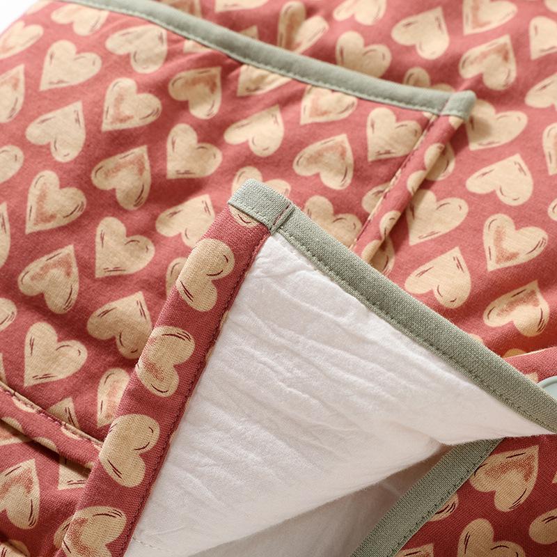 Женская зимняя куртка с цветочным принтом и хлопковой подкладкой и комплект пижамы - Теплая и толстая для дома или улицы