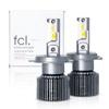 Fcl. H4 LED Headlight Bulb, Halogen Light Bulb, Warm Color, 6,200 Lm, Compatible with