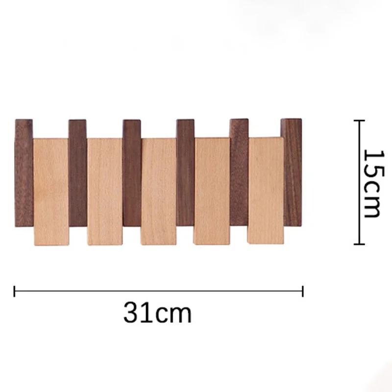 Beech Wooden Clothes Hangers Wall Mounted Organizer Clothes Hangers Piano Cap Hat Hanging Organizers Multipurpose Clothing Rack