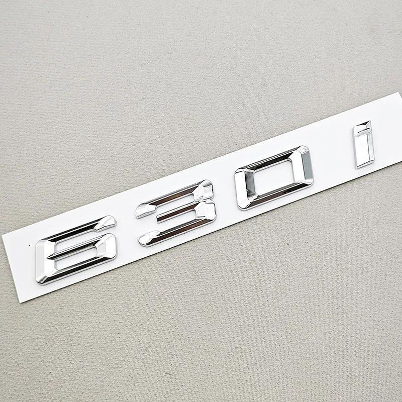 3D Gloss Black Chrome 630i 640i 650i Rear Trunk Emblem Letter Badge Sticker For BMW 6 Series E63 F06 F12 Car Styling Accessories ab2