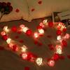 1.5M LED Flower String Lights Artificial Rose Bouquet Romantic Fairy Light Garland Valentines Day Wedding Party Decor
