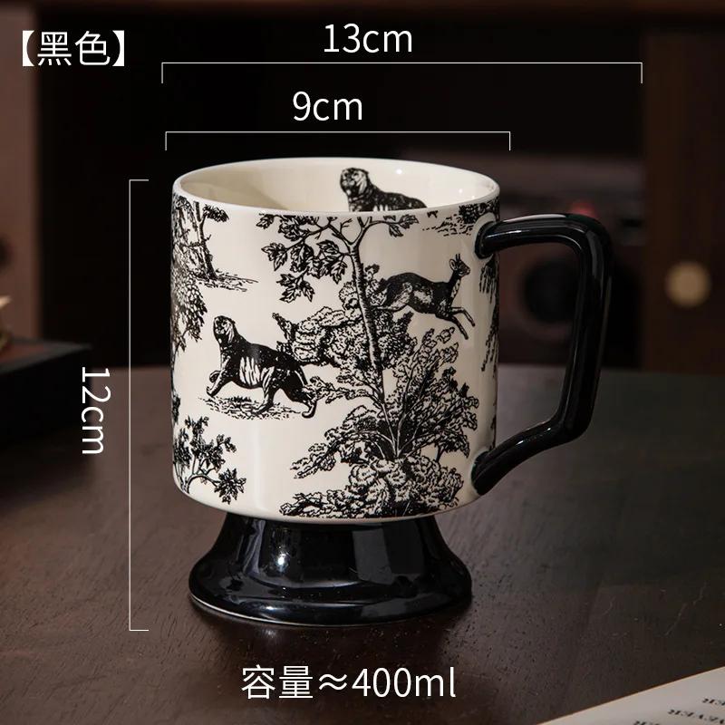Керамическая кружка в старинном стиле в стиле ретро, креативная высокая чашка, большая емкость, чашка для воды, ресторана, дома, кофейная чашка, кружки для завтрака