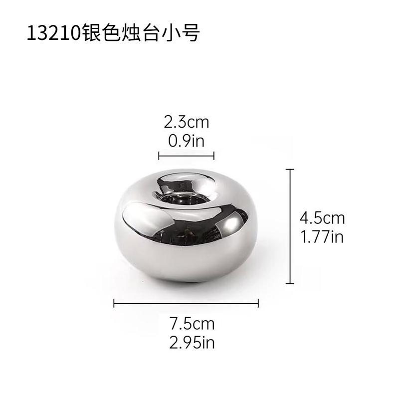 Modern Minimalist Creative Ceramic Round Candle Holder Ornaments Living Room Dining Table Bedroom Decoration