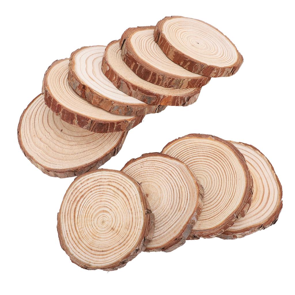 10 шт. Деревянные слайсы многофункциональные поделки своими руками тонкие полированные деревянные круги для свадебной вечеринки праздник декабрь