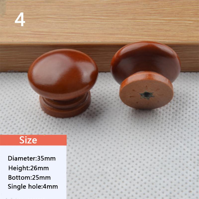 Ручка для мебели из массива дерева Круглая одноотверстная ручка из массива дерева Ручка в виде листа лотоса для ящика шкафа