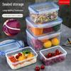 Прозрачный прямоугольный пластиковый контейнер для хранения продуктов с герметичной крышкой для холодильников и кухонь