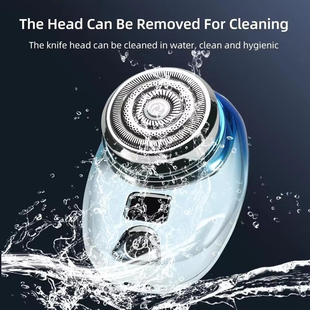 Мини-карманная электробритва Бритва, которую можно мыть в сухом и влажном режиме, быстрая зарядка, тип C, перезаряжаемый цифровой дисплей, портативная электробритва, зарядка 1 час