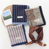 100% Cotton Striped Fresh All-Match Small Square Towel  New Fashion Closed Toe Scarf for Square Scarf Women Headband